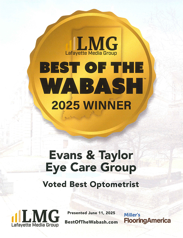 Lafayette Media Group Best of the Wabash 2025 Winner for Evans & Taylor Eye Care Group - Voted Best Optometrist